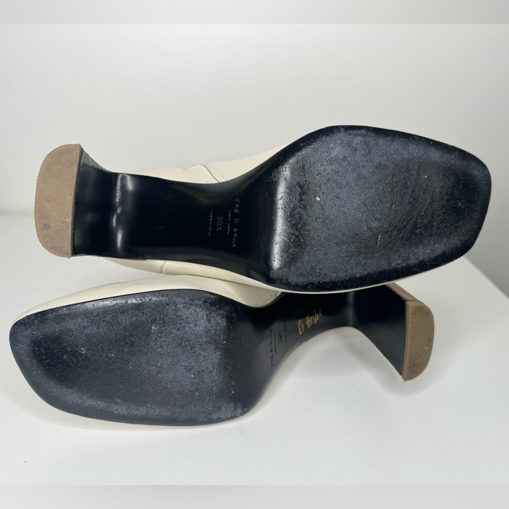 Rag & Bone Ivory "Elis" Boots Sz 38.5 - Picture 6 of 6